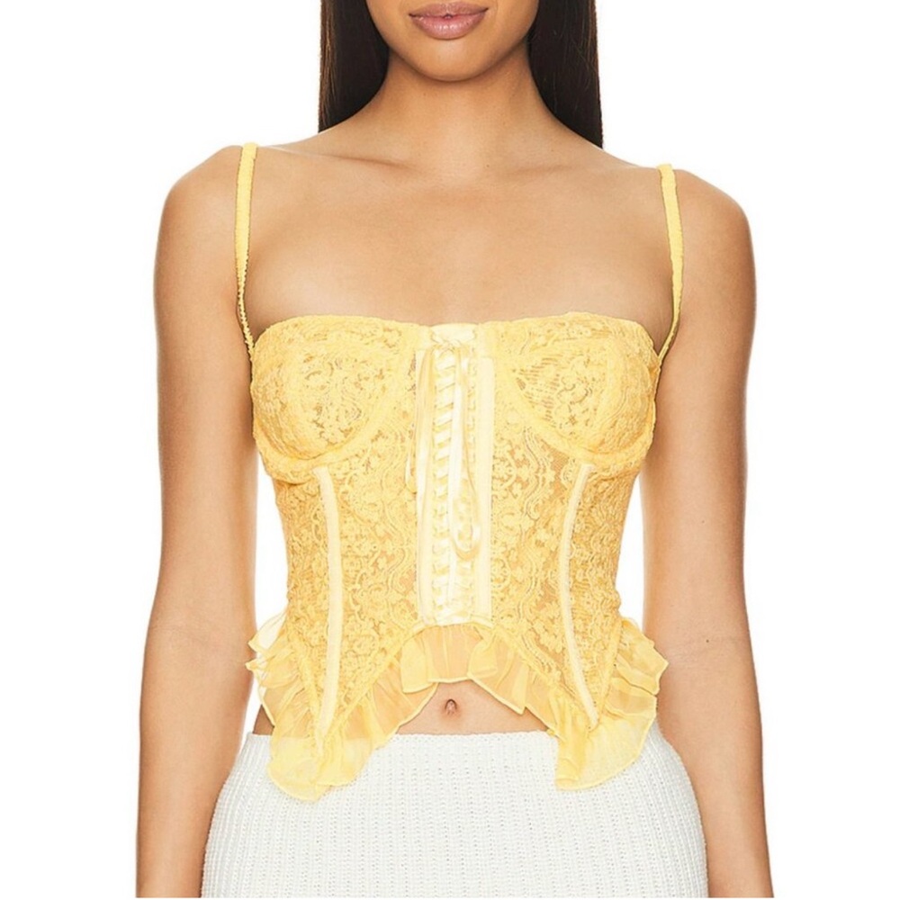 Danielle Guizio Lace Flutter Corset Size 0 Worn Once Perfect Condition